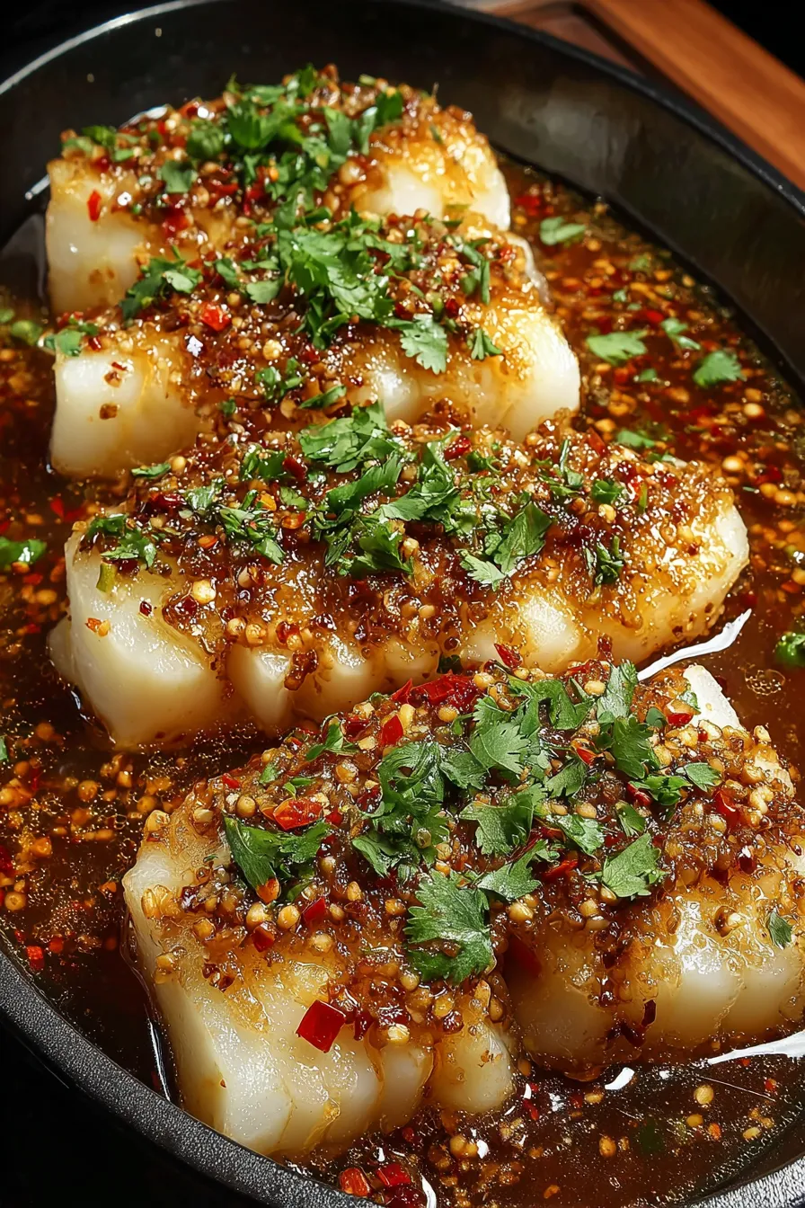 A plate of food with peppers on it.