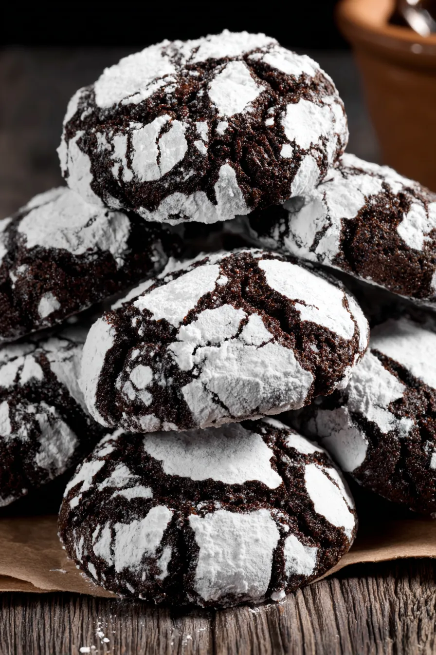 Chocolate chip cookies with white icing.