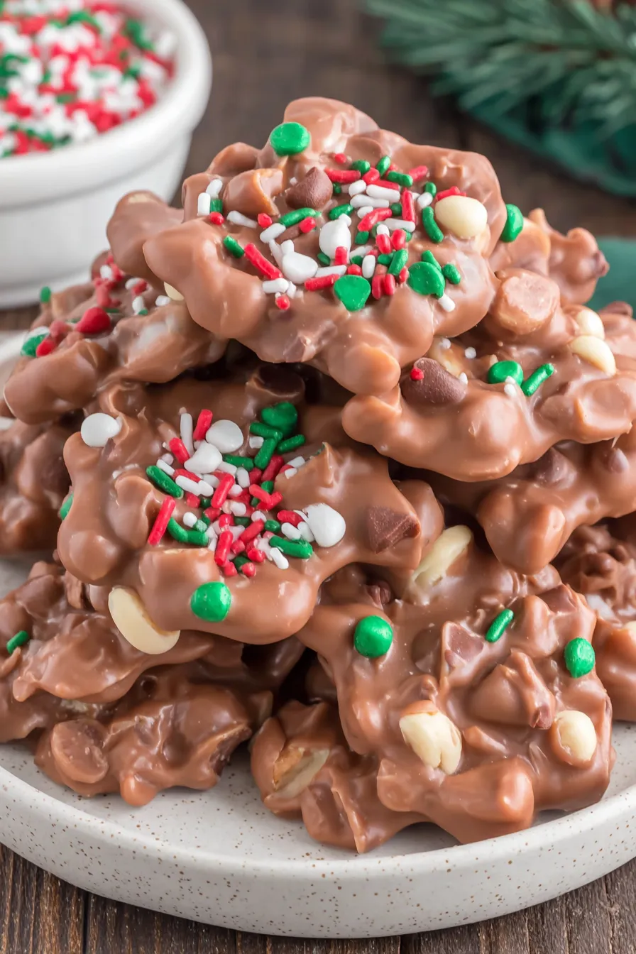A stack of chocolate covered marshmallows.