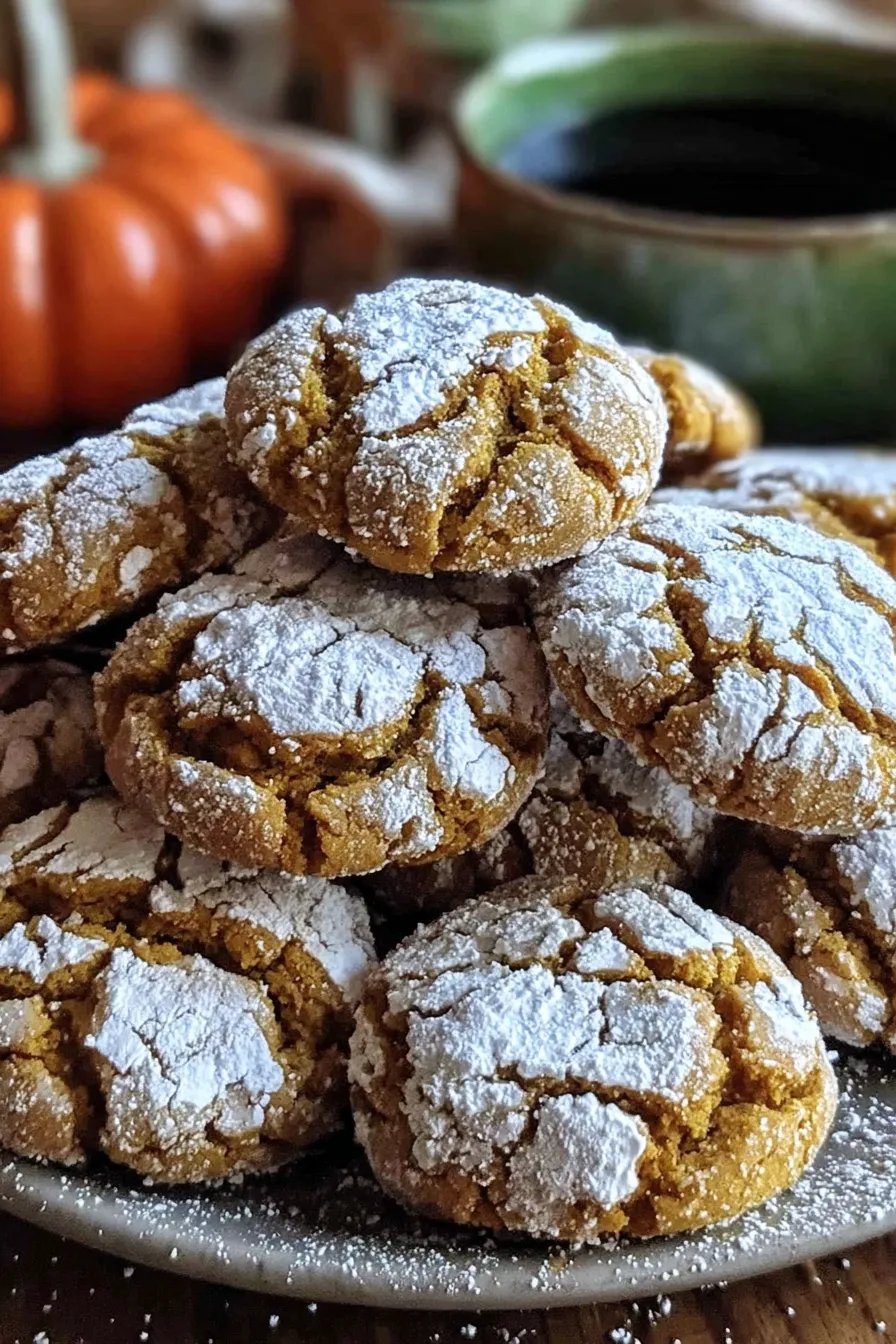 A pile of cookies with white powder on top.