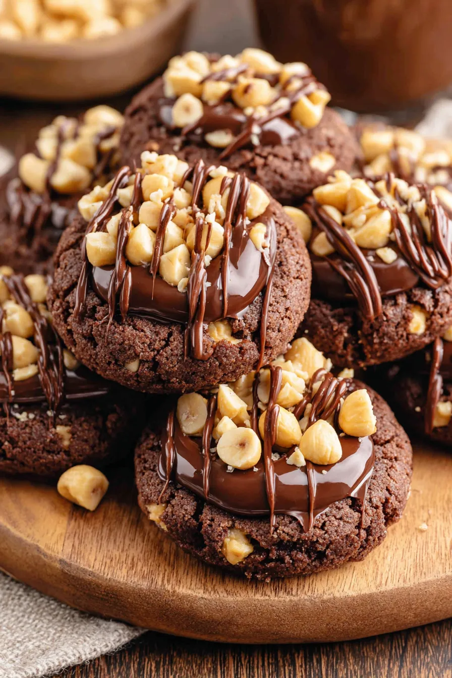 Chocolate chip cookies with walnuts.