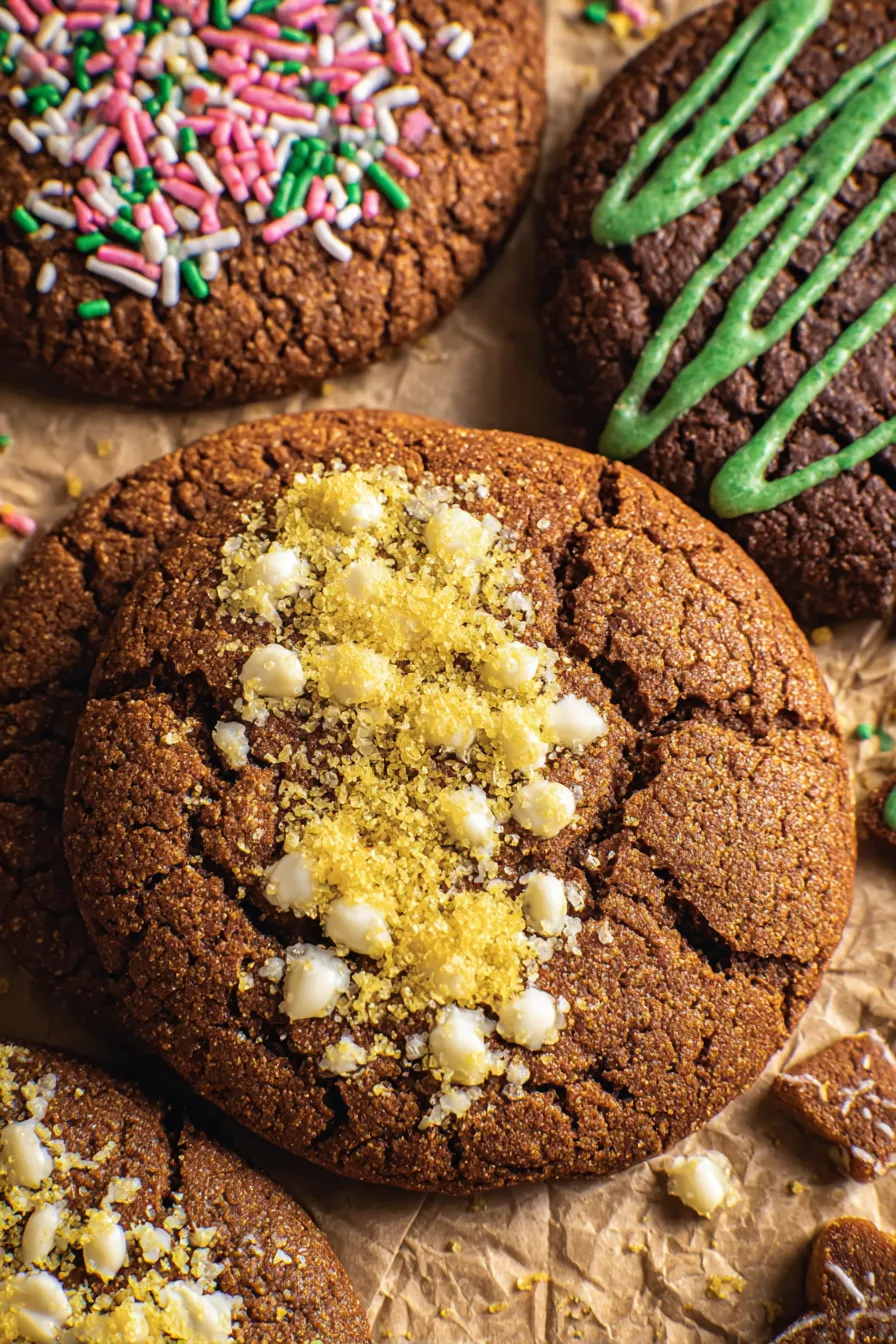 A close up of a cookie with white frosting.