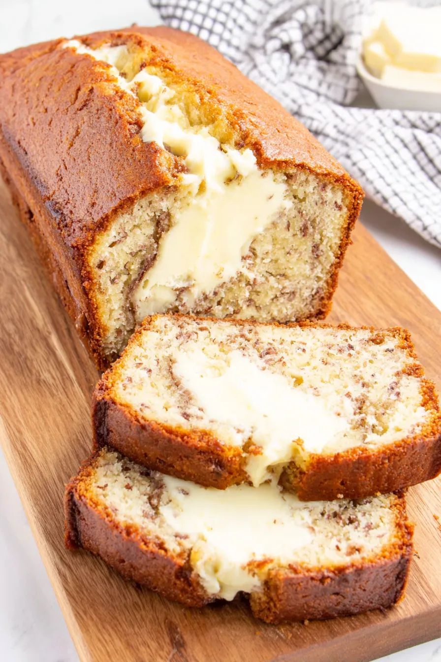 A slice of cake on a wooden board.