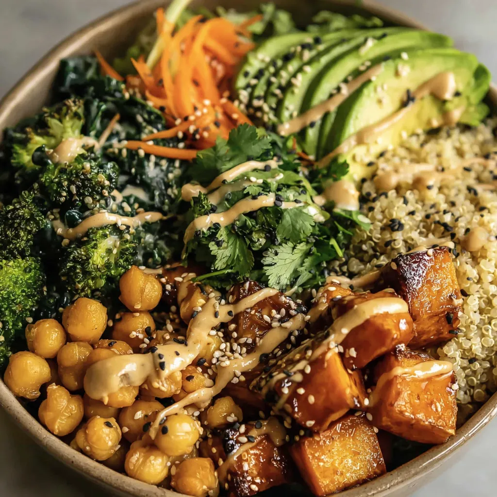 A bowl of food with rice, carrots, and broccoli.
