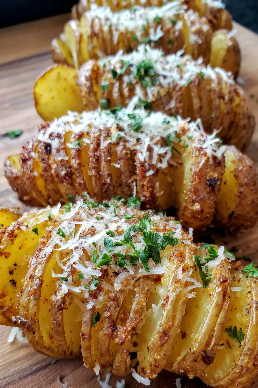 Three potatoes with cheese on top.