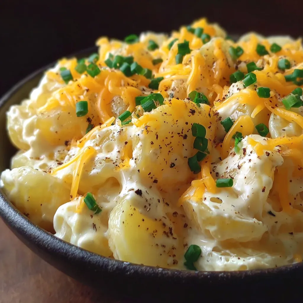 A bowl of food with cheese and green onions.