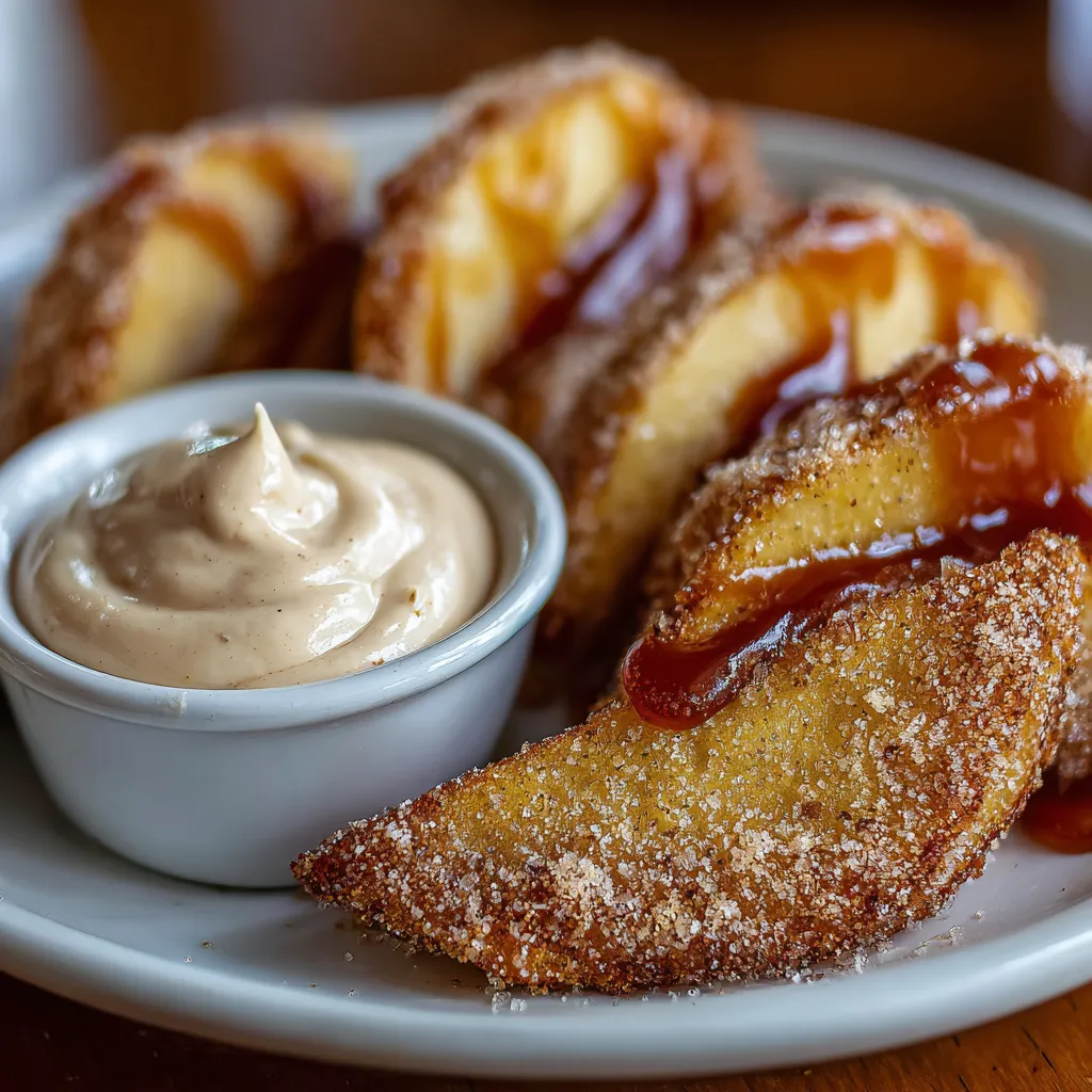 A plate of food with a dipping sauce.