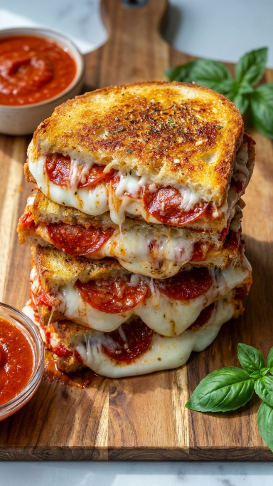 Pizza Grilled Cheese Sandwiches