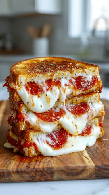 Pizza Grilled Cheese Sandwiches