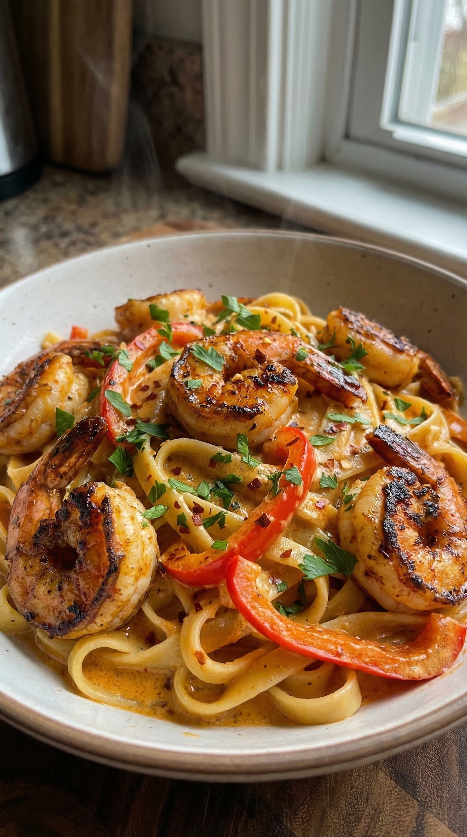 Creamy Cajun Shrimp Pasta