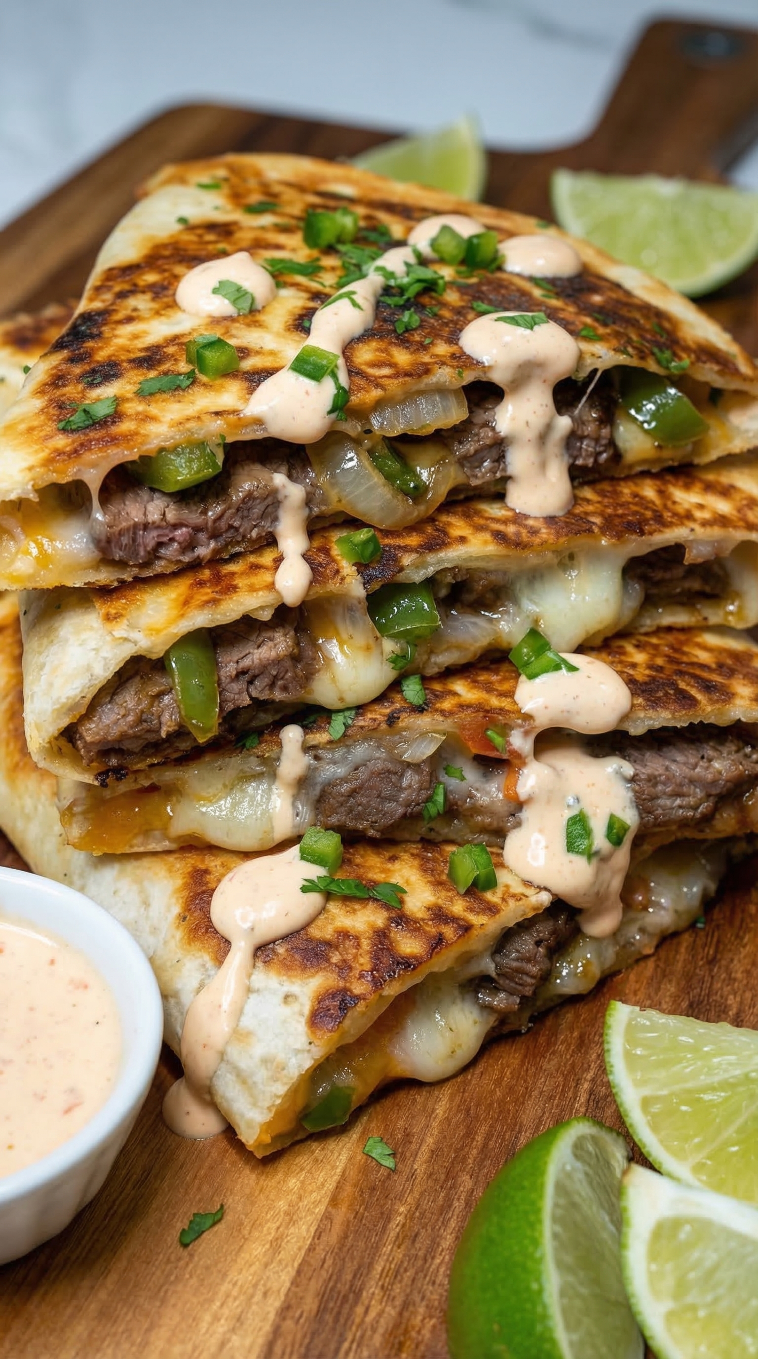 Cheese-crusted Steak Quesadillas Recipe