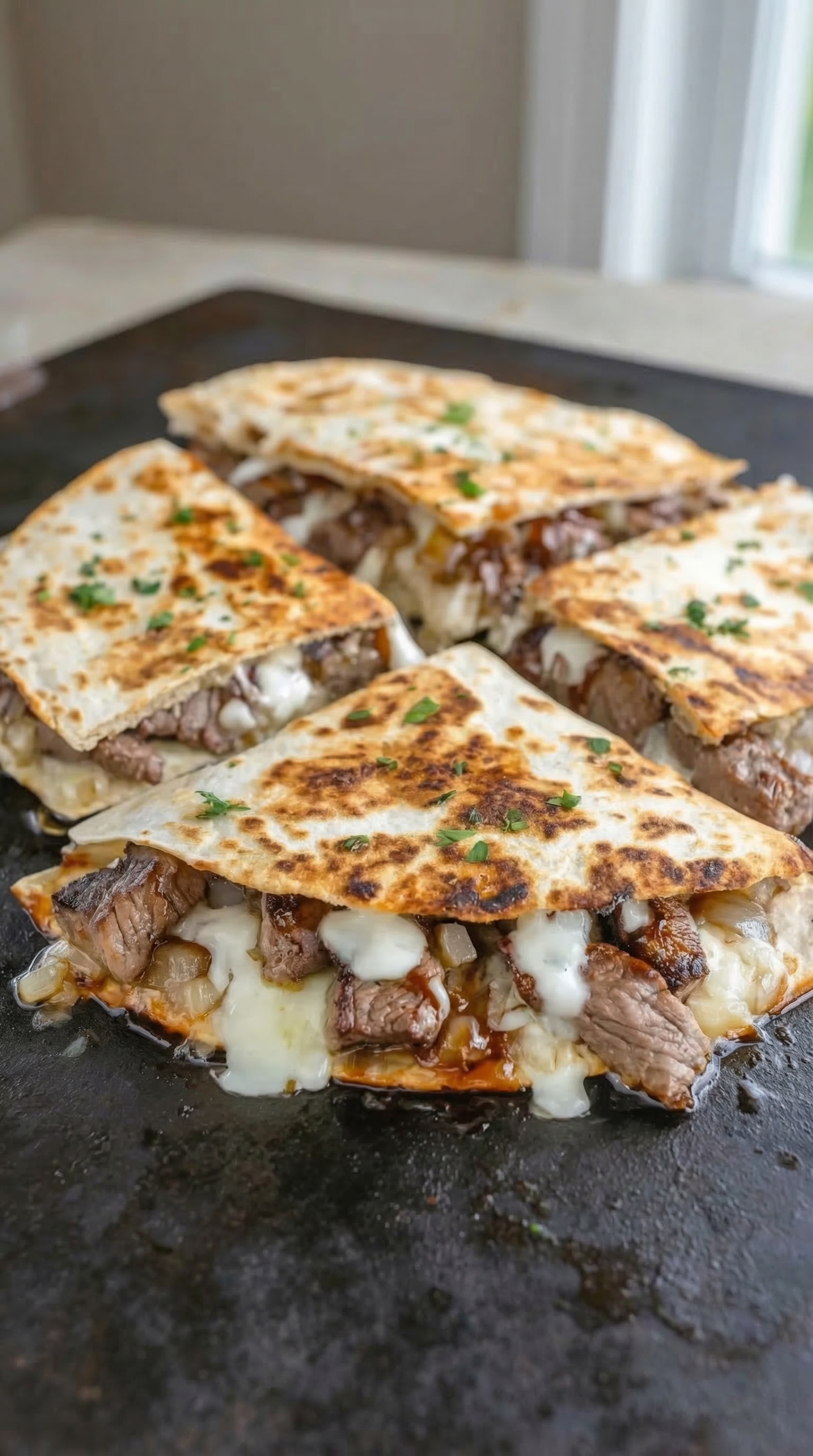 Steak Cheese Quesadillas Blackstone
