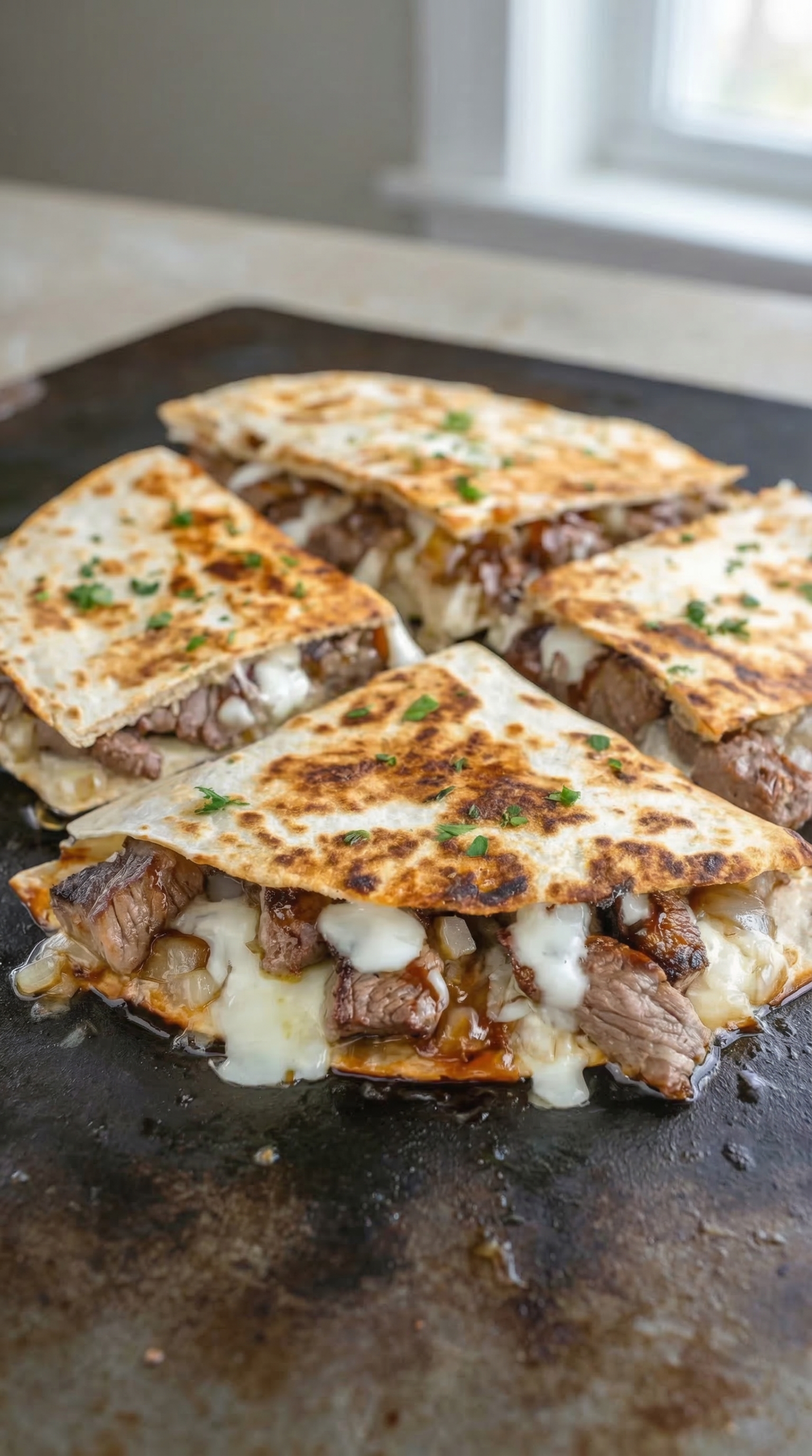 Steak Cheese Quesadillas Blackstone Recipe