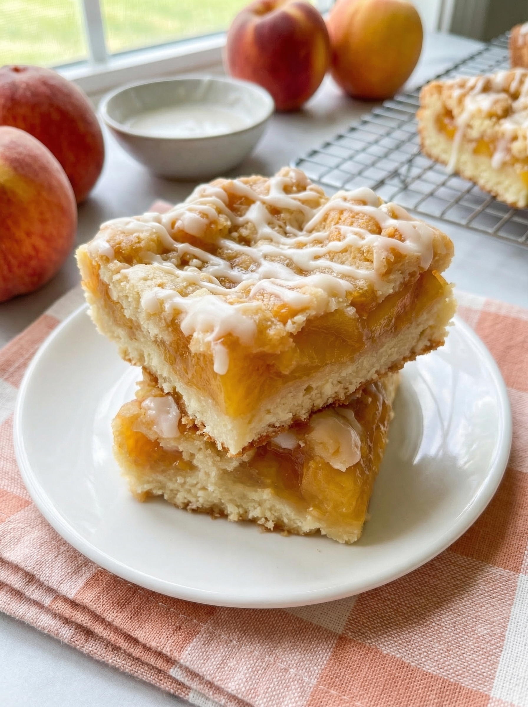 Peach Pie Bars Dessert Recipe