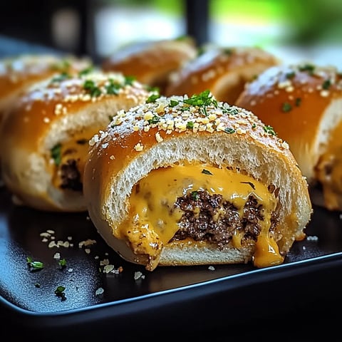 Garlic Parmesan Cheeseburger Bombs