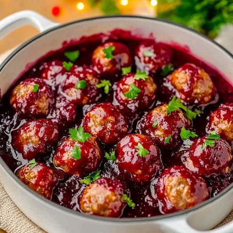 Quick Cranberry Meatballs (Christmas Recipe)