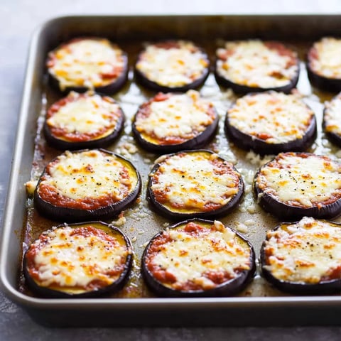 Low-Carb Eggplant Pizza Bites